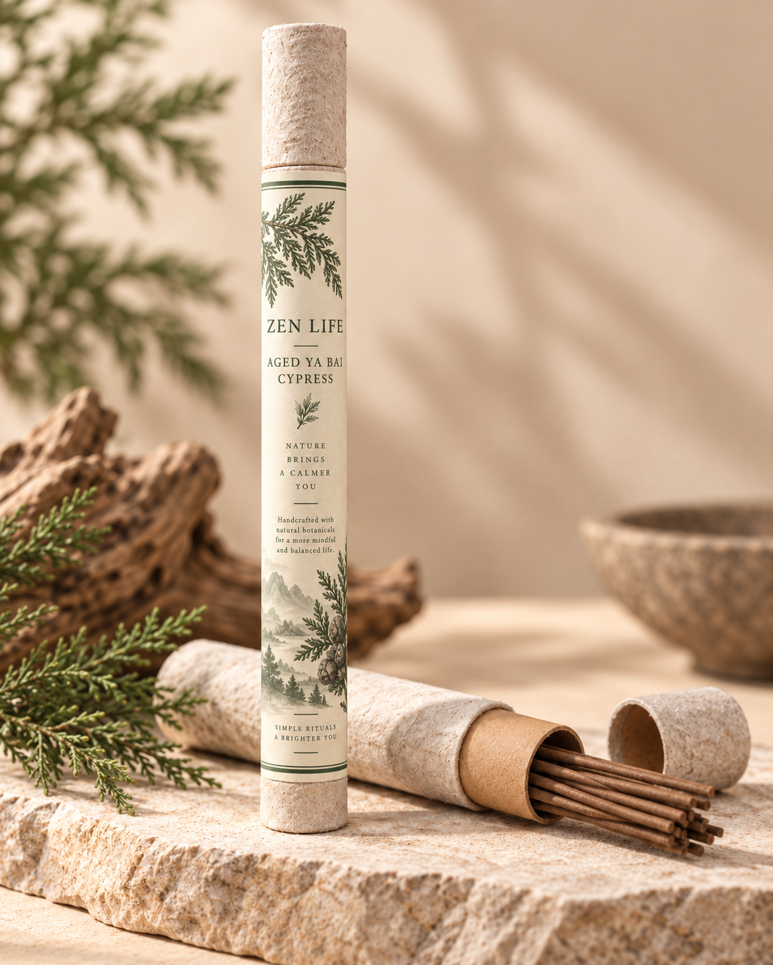 Zen Life Aged Ya Bai Cypress Incense Sticks – Woody Botanical Incense —