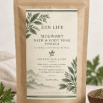 Zen Life Mugwort Bath & Foot Soak Powder – 100% Ground Mugwort Leaf Botanical Soak —